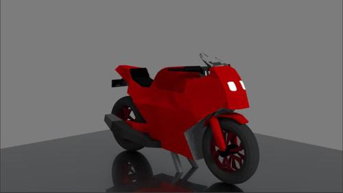 Low-Poly Sports Bike preview image